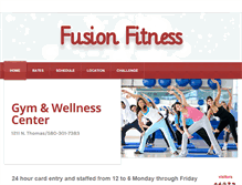 Tablet Screenshot of fusionfitnessaltus.com